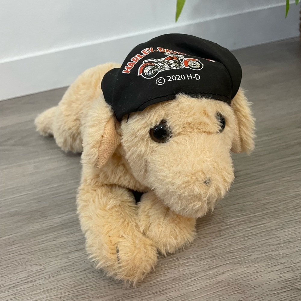 Harley Davidson "FREEDOM THE RETRIEVER" PLUSH CUDDLE BUD Stuffed Dog 14”
